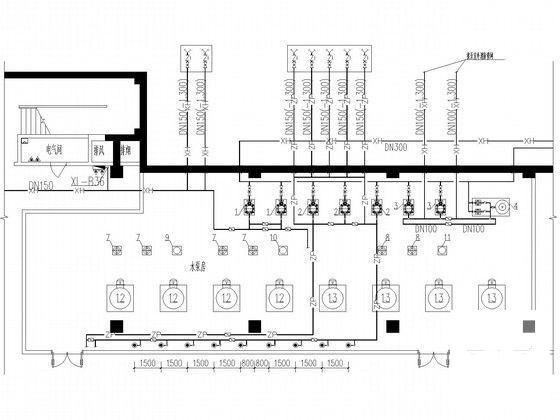 12层医院病房楼给排水CAD施工图纸（直饮水系统室内供氧吸引系统） - 4