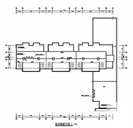 7层框架结构商住楼电气设计CAD施工图纸(防雷接地系统) - 4