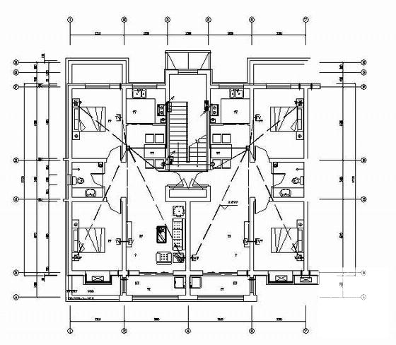 6层住宅楼电气设计CAD施工图纸(防雷接地系统) - 1