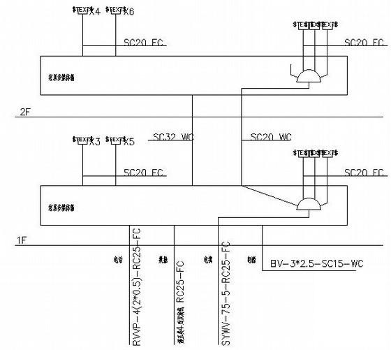公司两层别墅住宅楼电气CAD施工图纸 - 4