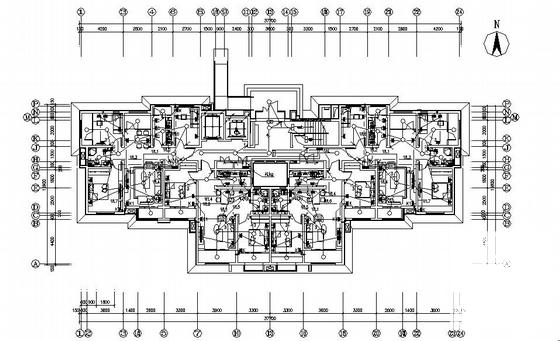 住宅小区电气设计CAD施工图纸(计算机网络系统) - 1