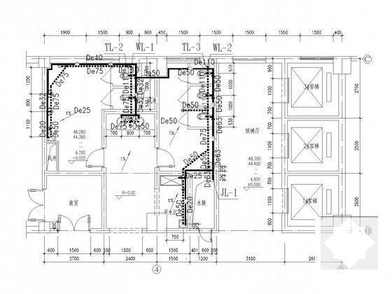 16层综合楼建筑给排水CAD施工图纸（高压细水雾气体灭火） - 5