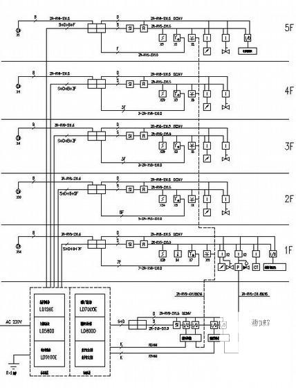 框架结构4层宾馆电气CAD施工图纸(火灾自动报警系统) - 4