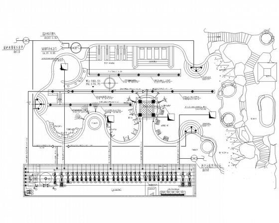 休闲度假中心温泉动感中心给排水CAD施工图纸(循环水处理) - 1