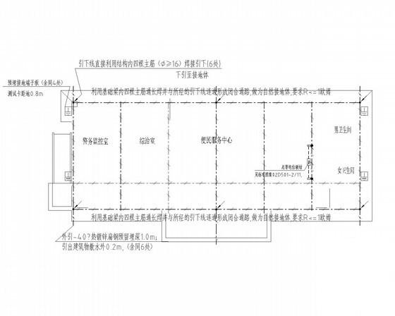 通廊式两层办公楼电气CAD施工图纸 - 2