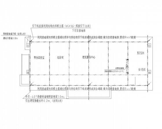 通廊式两层办公楼电气CAD施工图纸 - 2