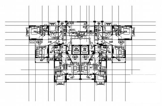 17层高层住宅楼小区电气CAD施工图纸(火灾自动报警系统) - 1