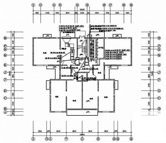 12层教师公寓电气设计CAD施工图纸(火灾自动报警系统) - 1