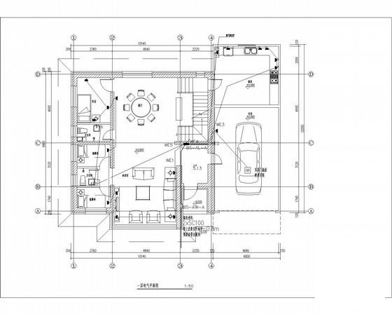 3层高档别墅电气CAD施工图纸 - 3