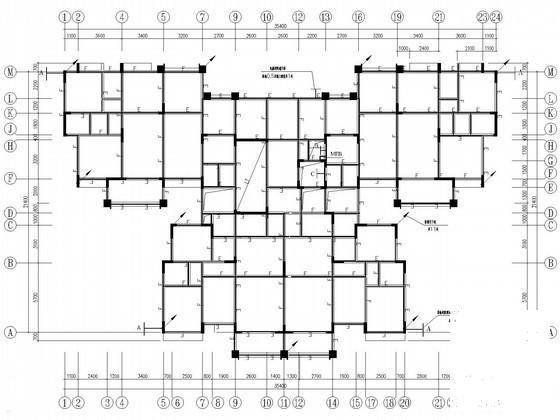 6层民用住宅楼电气CAD施工图纸(防雷接地装置) - 1