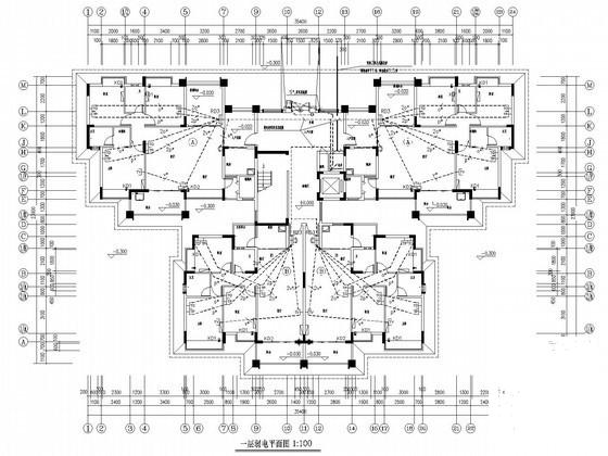 6层民用住宅楼电气CAD施工图纸(防雷接地装置) - 4