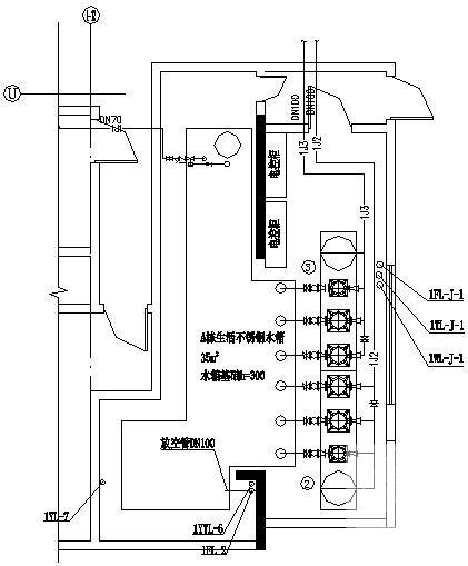 超高层商住楼给排水CAD施工图纸（46层） - 5