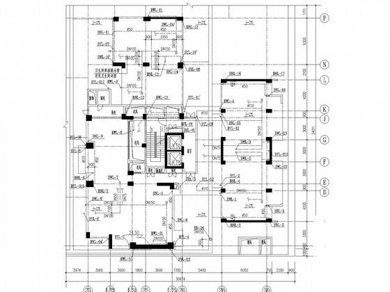 18层商业大厦给排水CAD施工图纸（泡沫—水喷淋系统） - 2