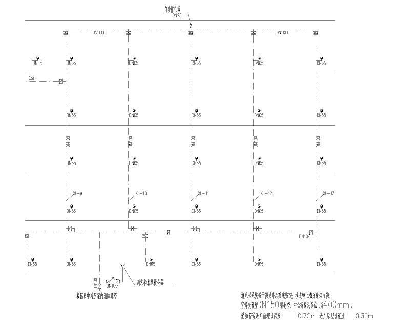 综合实验楼给排水CAD施工图纸（给排水、消防平面及系统图纸，卫生间详细设计图纸等） - 5