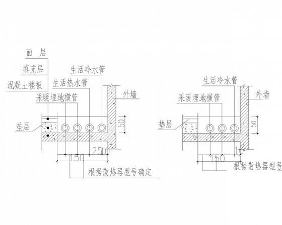 18层住宅楼群给排水CAD施工图纸（冷凝水）(消火栓系统图) - 2