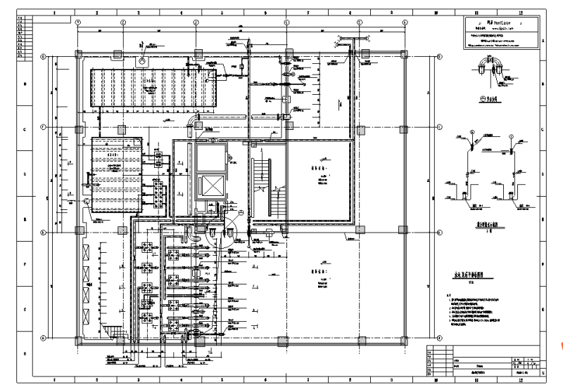 24层综合楼办公楼给排水CAD施工图纸（多图纸）(室内消火栓系统) - 4