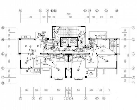 24层安置房智能化工程电气设计CAD施工图纸(火灾自动报警) - 3