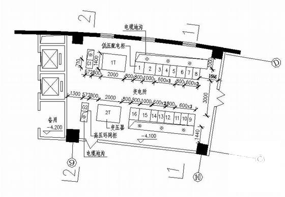 行政综合楼变配电所电气设计CAD施工图纸 - 2