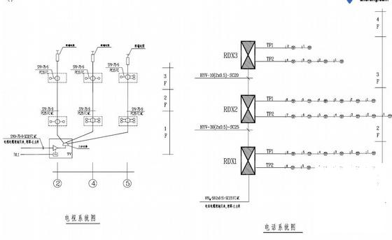 污水处理厂3层办公楼电气CAD施工图纸(防雷接地系统) - 2
