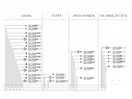 6层国际连锁购物卖场装饰电气CAD施工图纸(设备控制原理图) - 5