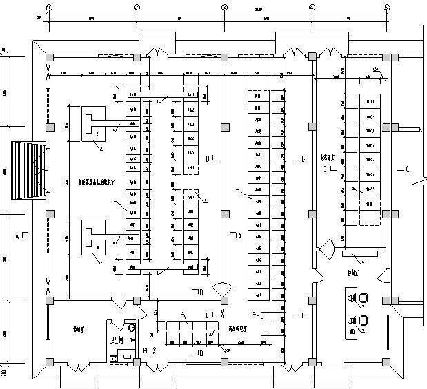 纪庄子污水处理厂迁建工程施工图cad平面图_8个变电站 - 5