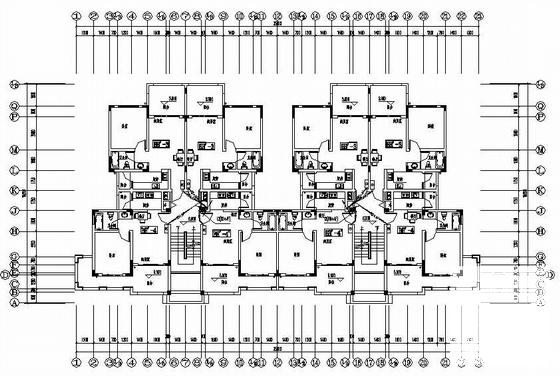 5层住宅楼小区电气CAD施工图纸（三级负荷）(防雷接地) - 3