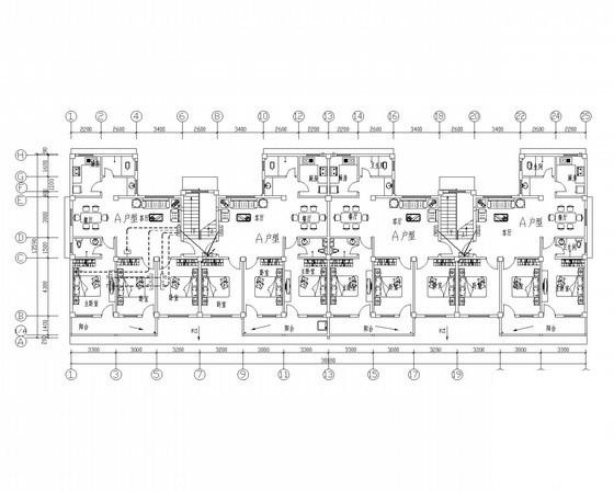 7层职工住宅楼电气设计CAD施工图纸 - 2