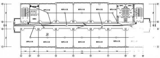 小学6层行政楼电气设计CAD施工图纸(火灾自动报警系统) - 3