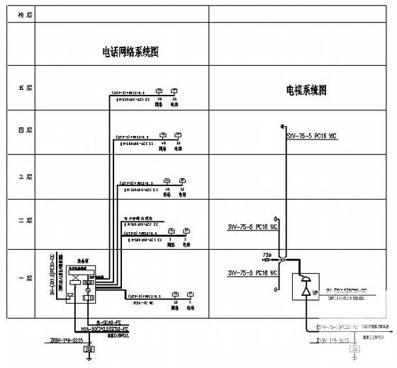 小学6层行政楼电气设计CAD施工图纸(火灾自动报警系统) - 4