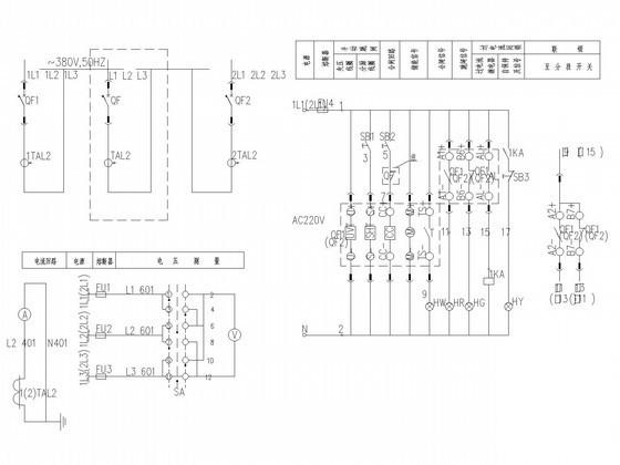 大型污水处理厂电气CAD施工图纸（二次原理图） - 3