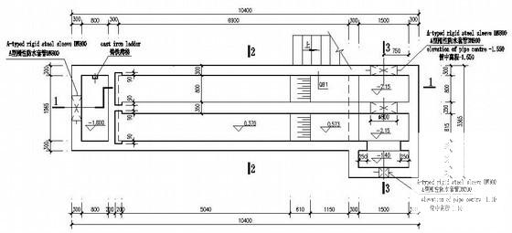 单层厂房污水处理厂紫外消毒池结构CAD施工图纸 - 2