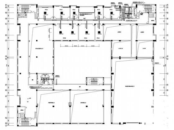 5层教育研究院空调通风及防排烟系统设计CAD施工图纸（节能环保设计）(建筑面积) - 3