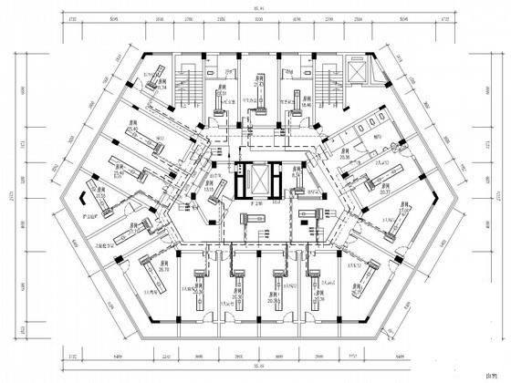 6层医疗建筑空调通风系统设计CAD施工图纸（环保设计）(风冷热泵机组) - 2