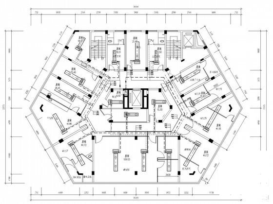 6层医疗建筑空调通风系统设计CAD施工图纸（环保设计）(风冷热泵机组) - 3