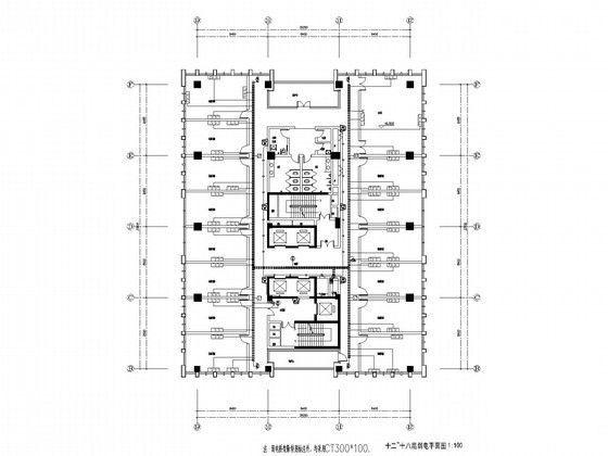 20层办公楼电气智能化CAD施工图纸（甲级设计院） - 5