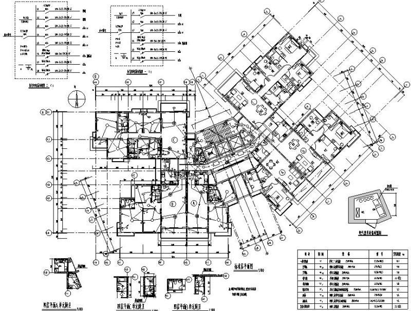 南方高层商住楼电气CAD施工图纸 - 1