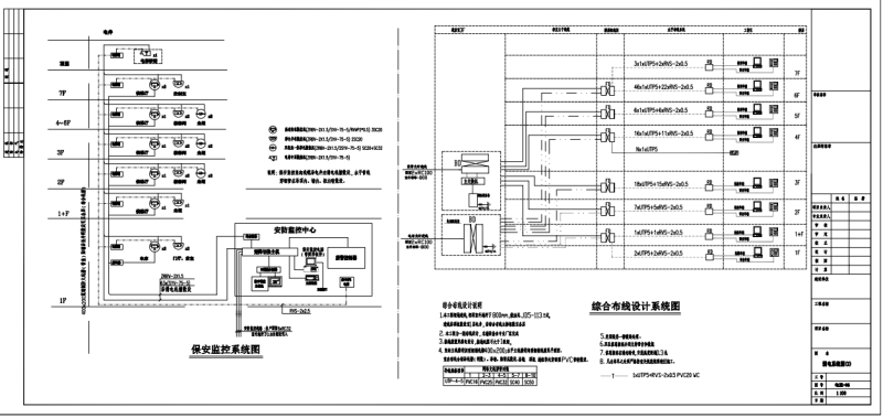 消防站综合楼电气CAD施工图纸(火灾自动报警系统) - 2