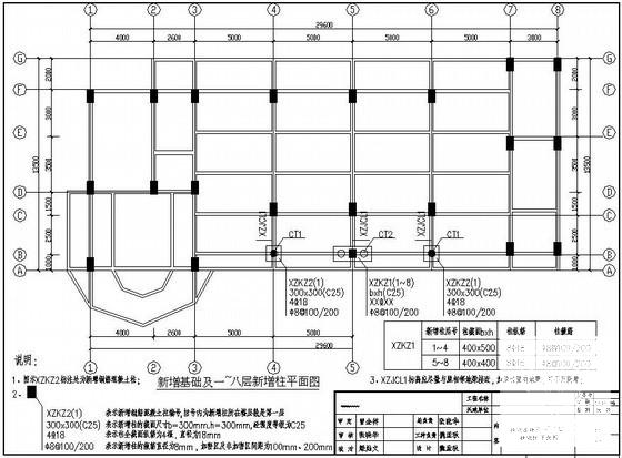 8层高校实训楼抗震加固设计CAD图纸(钻孔灌注桩) - 1