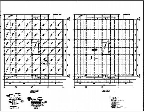 国内3层框架结构商业用楼加固CAD施工图纸 - 2