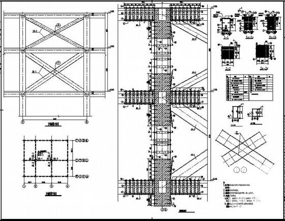 国内3层框架结构商业用楼加固CAD施工图纸 - 3