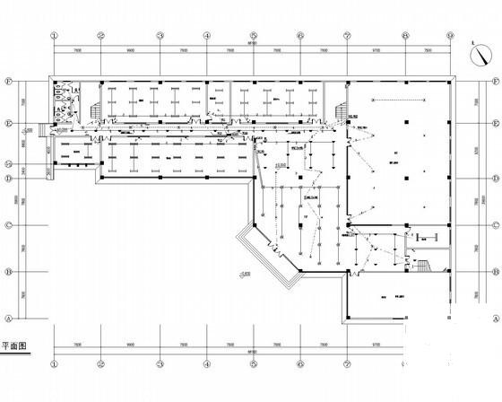 3层知名厂区电气CAD施工图纸（甲级院）(残疾人卫生间) - 1