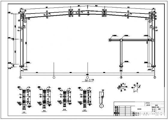 公司两层轻钢框架办公楼结构设计图纸（独立基础）(平面布置图) - 4