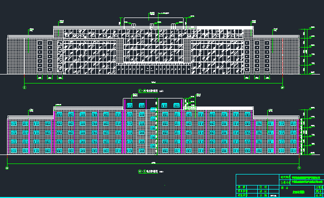 6层扇形办公室钢框架建筑结构CAD施工图纸（6度抗震）(平面布置图) - 2