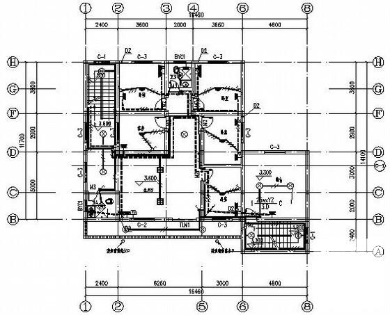 两层简约式别墅电气设计CAD施工图纸 - 1