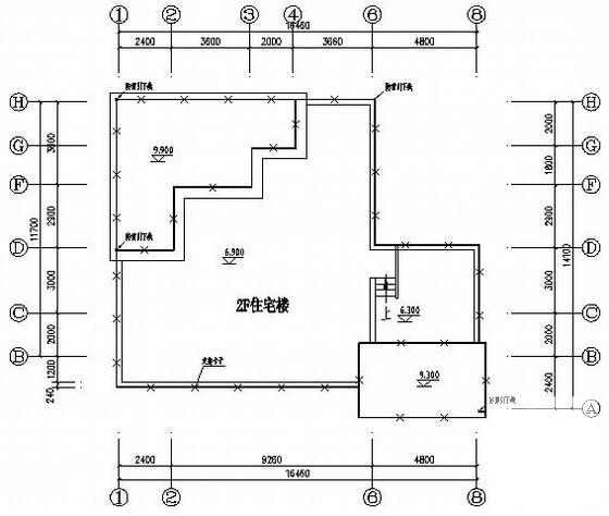 两层简约式别墅电气设计CAD施工图纸 - 3