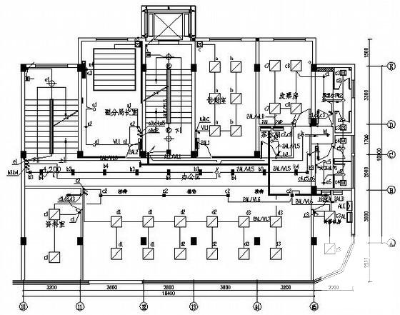 8层办公楼二次装修电气设计CAD施工图纸 - 1