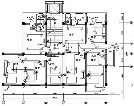 8层办公楼二次装修电气设计CAD施工图纸 - 2