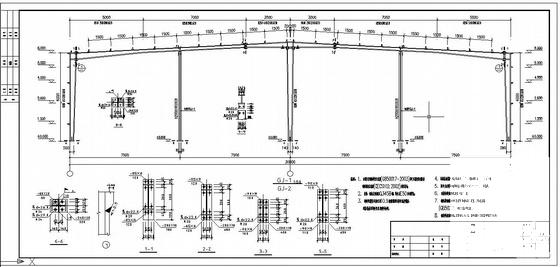 30米跨门式刚架厂房结构设计方案CAD图纸 - 2