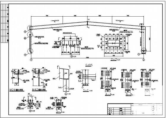 22米跨门式刚架厂房结构设计方案CAD图纸 - 4