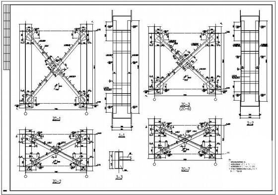 两跨门式刚架厂房结构设计方案CAD施工图纸 - 4